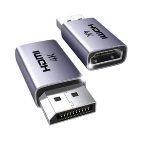 Ugreen Displayport To Hdmi 4k Adapter 2 Pack Aluminium Housing Plug And Play Black