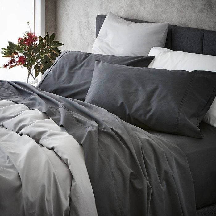 Ashton Fitted Sheet King Single Graphite Myhouse
