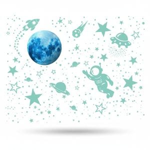 526Pcs Glowing Stars Ceiling Kids Room Decor Solar System Galaxy Planets