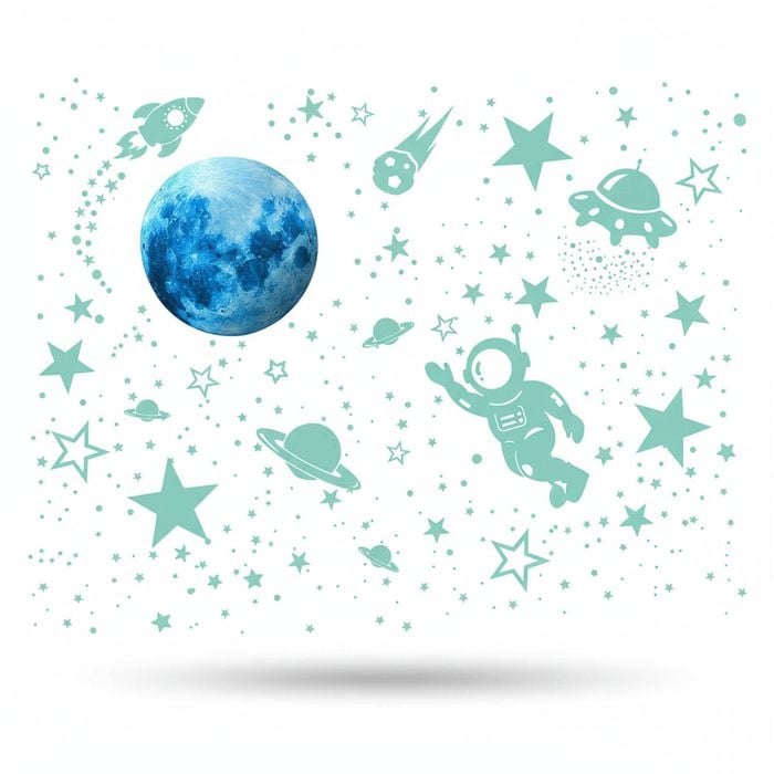526Pcs Glowing Stars Ceiling Kids Room Decor Solar System Galaxy Planets
