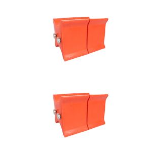 2x 2pc AgBoss Equestrian Show Jumping Keyhole Jump Cup Inserts Orange