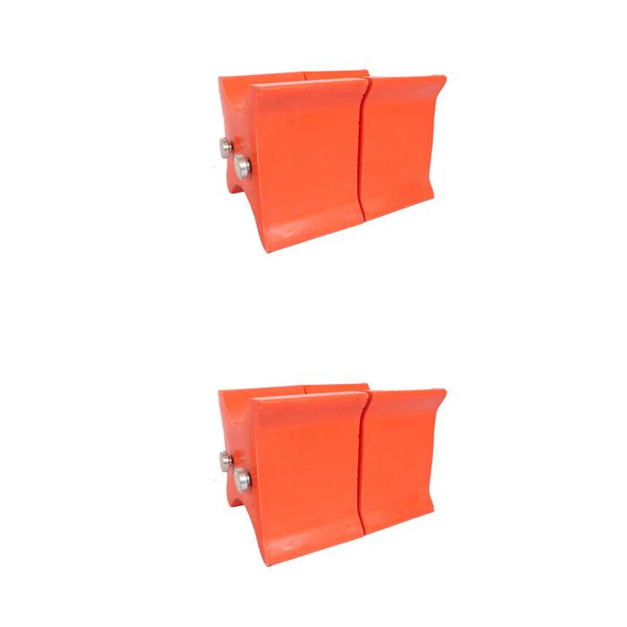 2x 2pc AgBoss Equestrian Show Jumping Keyhole Jump Cup Inserts Orange