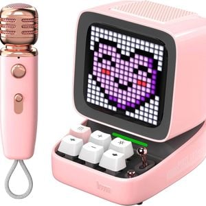 Divoom Ditoo-mic Mini Karaoke Machine Pixel Art Bluetooth Speaker - Pink