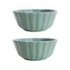 2PK Belle Bayleaf 15cm Ceramic Side Bowl Round - Green