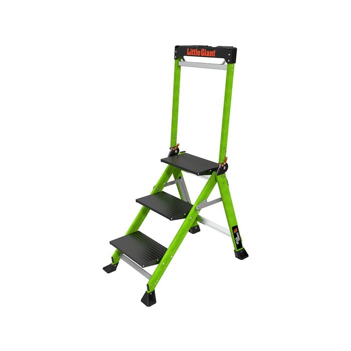 Little Giant Jumbo Step 3 Fibreglass Step Ladder With Handrail