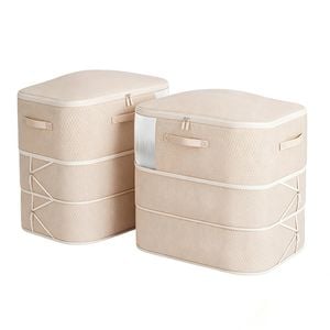 Catzon 2pack Compression Storage Bags 5 Layer Washable Bedding Blanket Organizer-pink