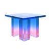 Nordhavn Blue Pink Square Acrylic Side Table,Nightstand End Table, Accent Table