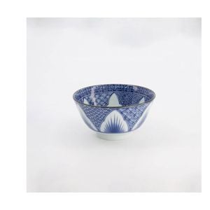 Tokyo Design Studio Lily Flower Tayo Bowl Small Blue 13.5x8cm