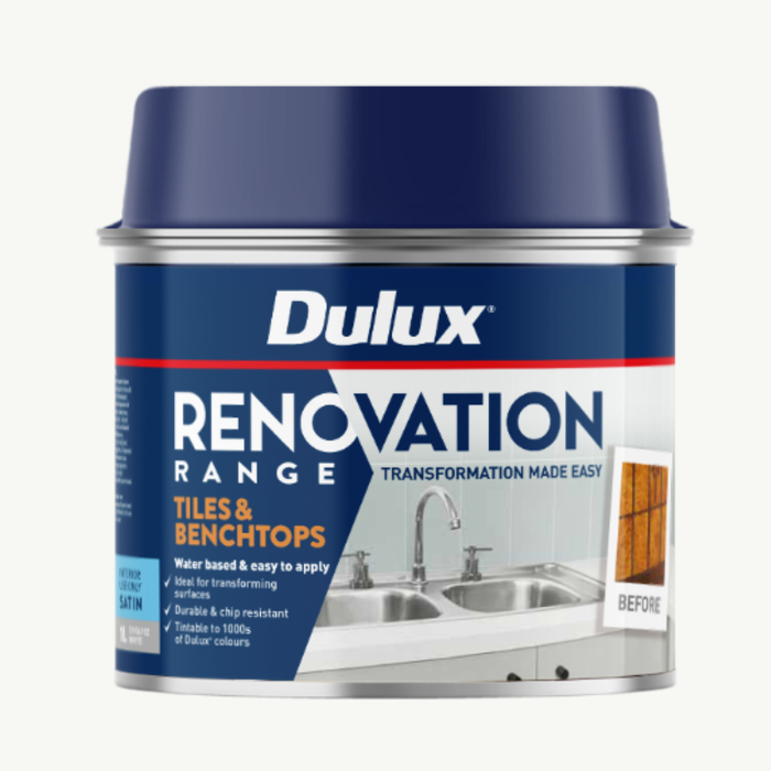 Dulux 1L White Satin Renovation Range Tiles & Benchtops