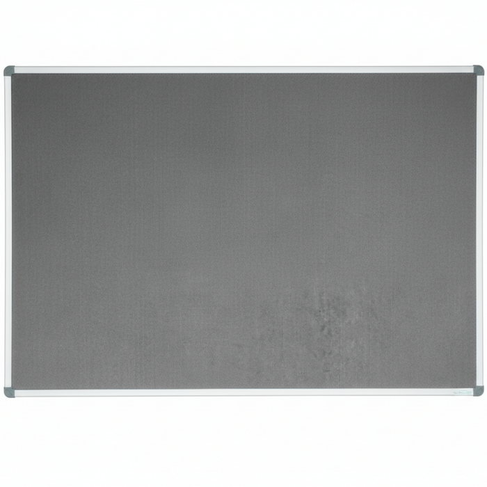 Corporate Felt Pinboard Aluminium Frame 1200x900mm Grey