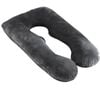 Ufurniture Pregnancy Pillow U-Shaped Full Body Pillow Dark Grey