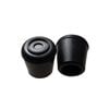  Gard 38mm Black Round External Rubber Chair Tips - 4 Pack