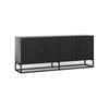 Braxton 180cm Black Oak Ripple Slatted Sideboard