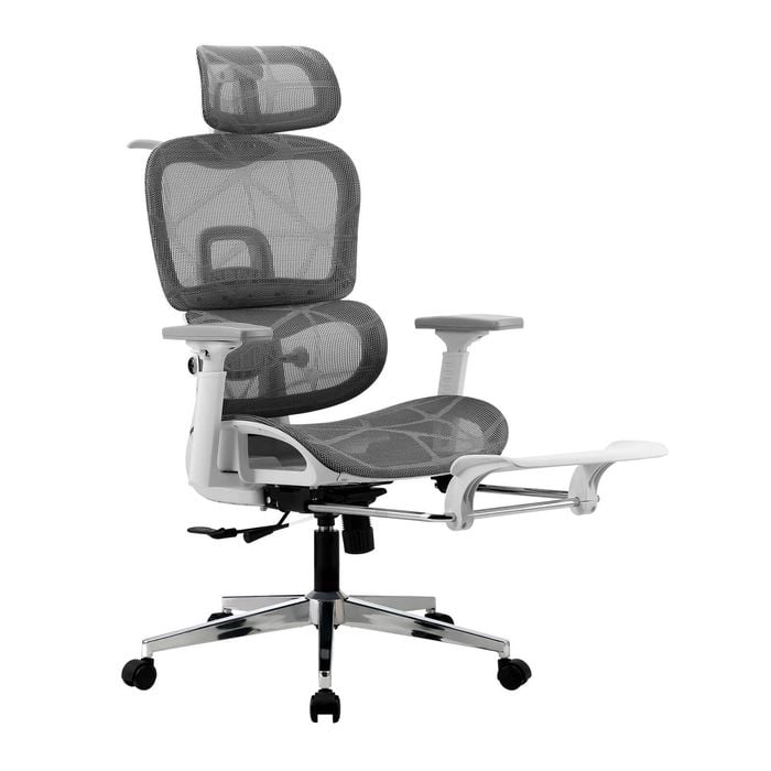Oikiture Ergonomic Office Chair White&Grey