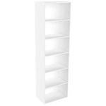Lugna 2048 x 600 x 380mm White 5 Shelf Robe Insert