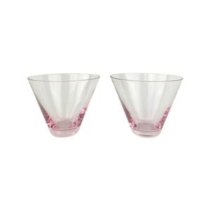 2pc Urban 9cm Cocktail Glass Stemless Drinking Cup - Pink