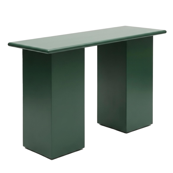 Nordhavn Modern N-Shape Green Console Table Sofa Back Table Hallway Entryway