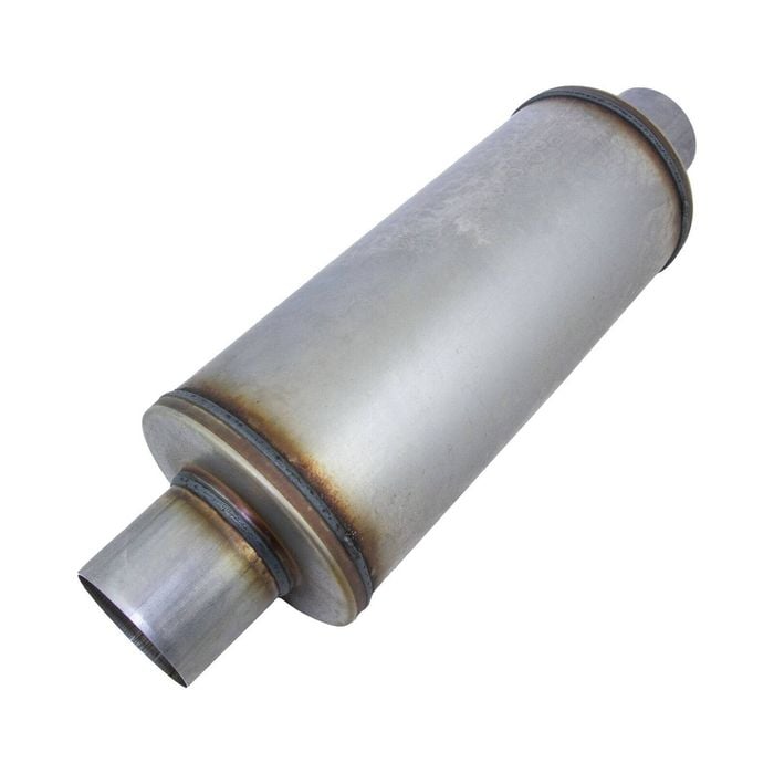 Redback 3" Performance Muffler Centre/centre - 6" Round, 14" Long, 409 Ss