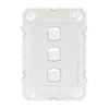 HPM ARTEOR 3 Gang Wall Switch - Grid Only - White
