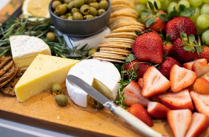 A loaded grazing table