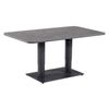 FurnitureOkay Malta Sintered Stone Outdoor Height Adjustable Table - Charcoal