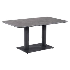 FurnitureOkay Malta Sintered Stone Outdoor Height Adjustable Table - Charcoal