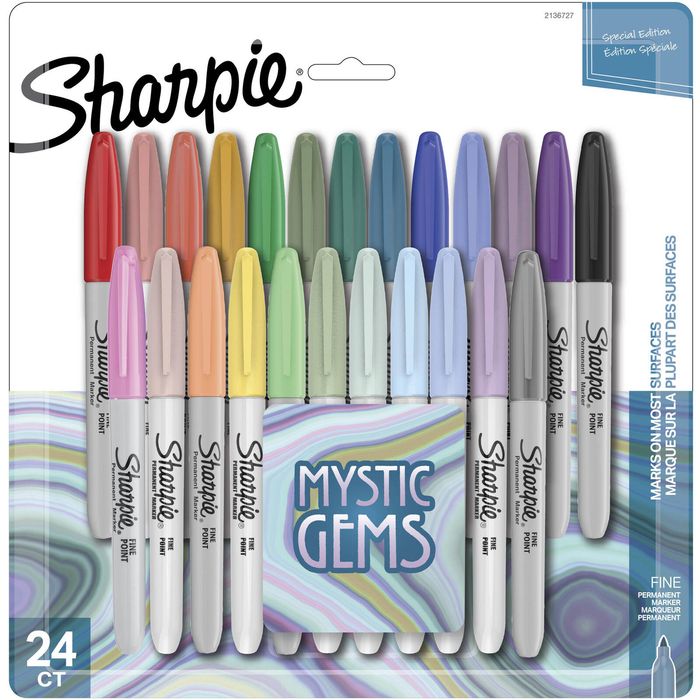 Sharpie Fine Point Permanent Markers Mystic Gems - 24 Pack