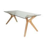 SK Designer Living | Murf Collection | Rectangular Glass Dining Table | Natural | 180cm