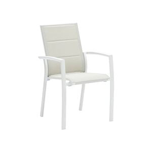 FurnitureOkay Marina Aluminium Outdoor Dining Chair - White