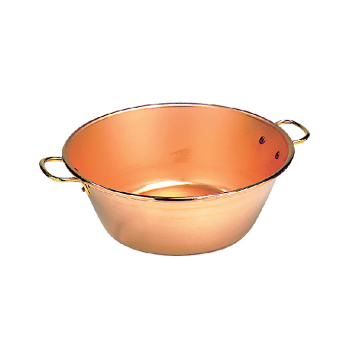 Matfer Bourgeat Copper Jam Pan - 350mm, Brass Handle