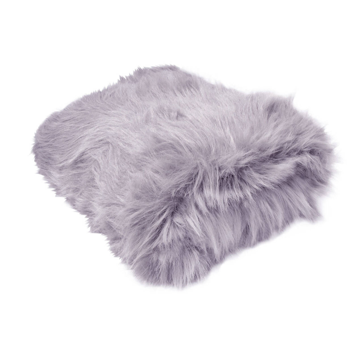 Radisson Angora Pale Mauve Luxury Long Hair Faux Fur Throw Rug 127 x ...