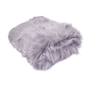 Radisson Angora Pale Mauve Luxury Long Hair Faux Fur Throw Rug 127 x 152 cm