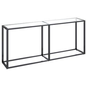 vidaXL Console Table Transparent Tempered Glass Hallway Side Table Furniture
