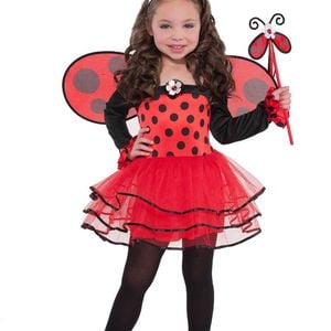 Cute Ballerina Ladybug Toddler Girls Costume - 3-4