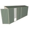 Build-a-Shed 0.8 x 4.5 x 2m Hinged Door Tunnel Shed With Single Sliding Side Door - Green
