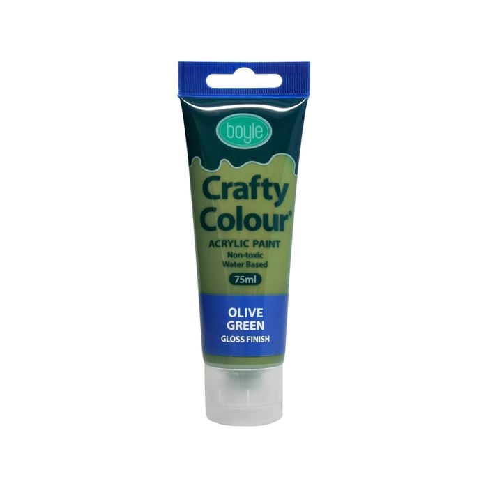 Boyle 75ml Olive Green Crafty Colour Acrylic Paint
