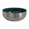 SS Collective Silver/Dark Green Enamelled Salad/Serving High Bowl 28cm