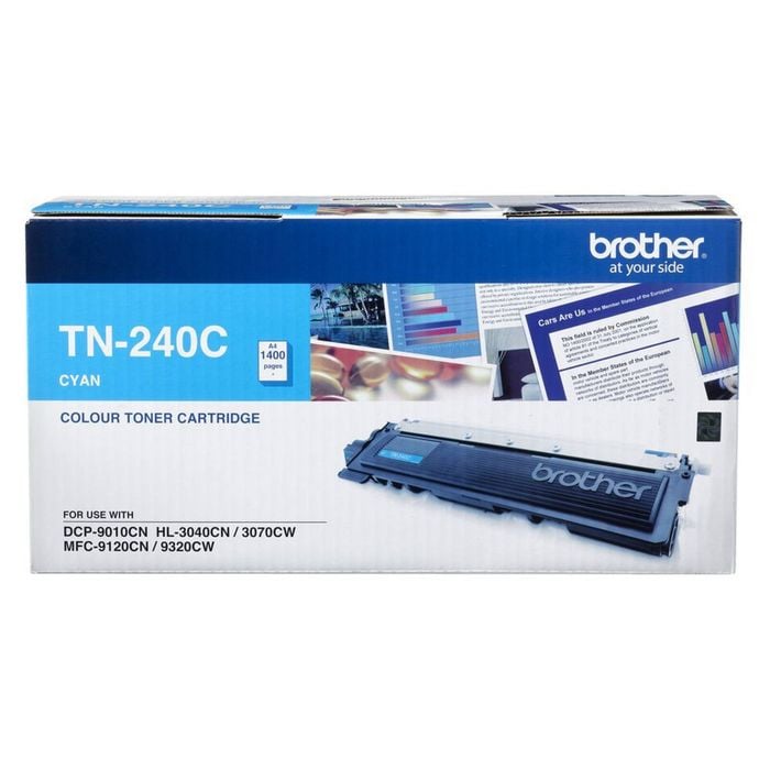 Brother TN-240C Cyan Laser Toner - Compatible with HL-3040CN, 3045CN, 3070CW, 3075CW, DCP-9010CN, MFC-9120CN
