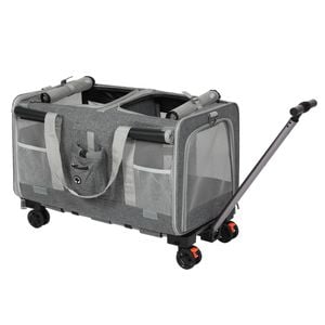 PaWz 60x40x45cm Pet Carrier Bag Trolley Grey