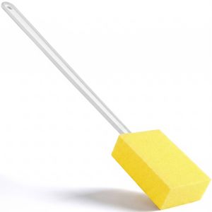 EQUIPMED Long Handled Bath Sponge, Bathing and Shower Aid for Elderly & Limited Mobility