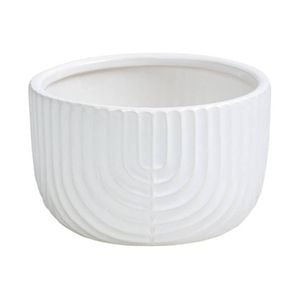 Eden 16cm Off White Ceramic Rainbow Low Bowl Pot