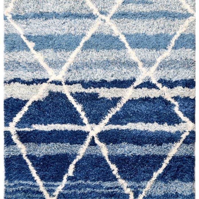 Luxurious Handmade Wool Rug - Comfy 6228 - Blue - 160x230cm