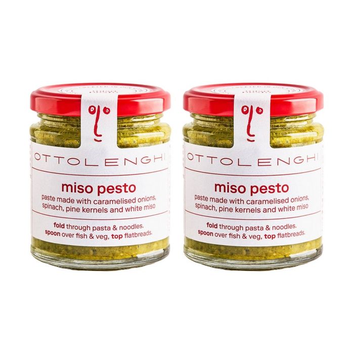 2x Ottolenghi Miso Pesto Gourmet Umami Pine Nuts Spinach UK Pasta Sauce 170g