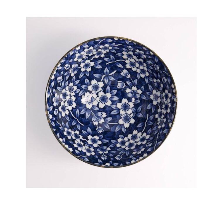 Tokyo Design Ramen Bowl Porcelain Blue Sakura 18x9cm Gift Boxed