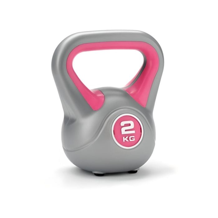York 2KG Vinyl Kettlebell Pink Single