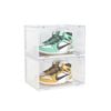 SOGA 2 Tier Shoe Box Transparent