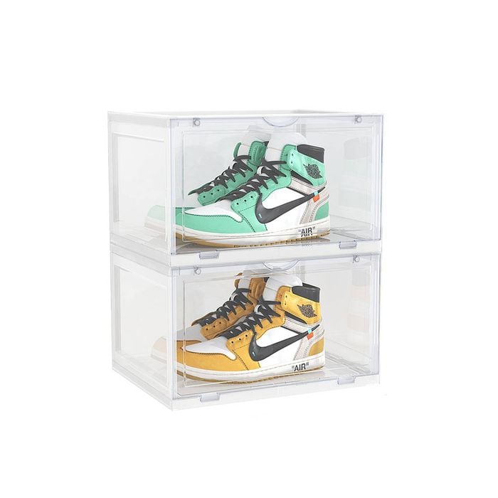 SOGA 2 Tier Shoe Box Transparent