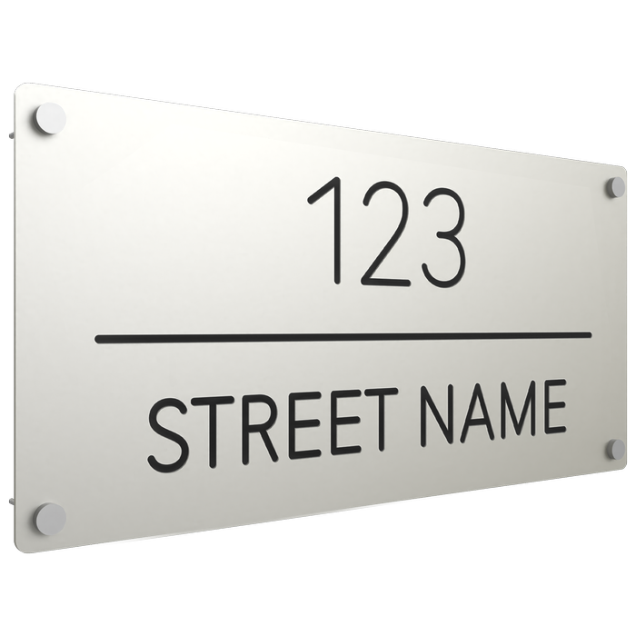 ProtectorAl 580 x 280mm Surfmist ACM Engraved Custom House Sign