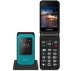 OPEN BOX: Aspera F46+ (F46 Plus) Seniors 4G BIG button FLIP mobile phone with CRADLE- Black / Green