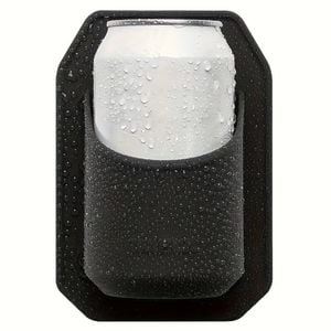 Silicone Shower Beer Holder Wall Mounted Beverage Can Rack Self Adhesive in Black